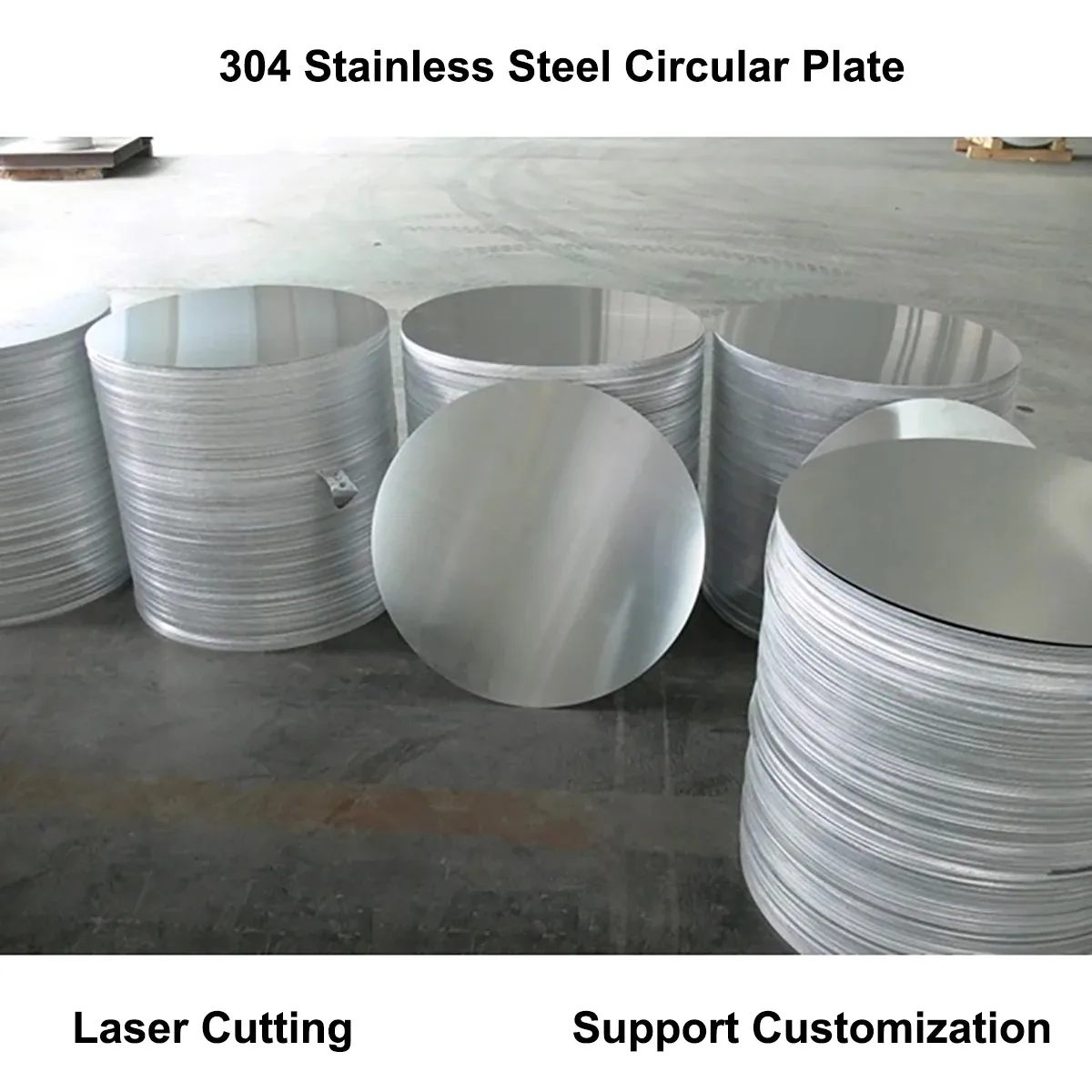 

Thickness 0.8mm 304 Stainless Steel Round Plate Circular Sheet 304 Disc Round Disk Diameter 50/100/150/200/250/300/350mm