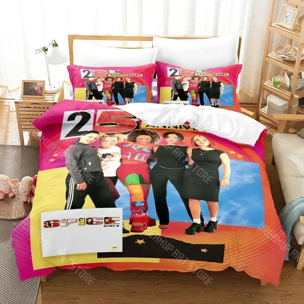 3D Print S-spices 90S Bedding Set Cartoon Anime three-piece set Adult Kid Bedroom Duvetcover Sets 3D Kawaii Hip Hop Girls
