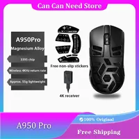 Dareu A950Pro Mouse Wireless Tri-mode 2.4G 4K PAW3395 Magnesium Alloy Lightweight Gaming Mouse Esports Mice PC Office Accessory