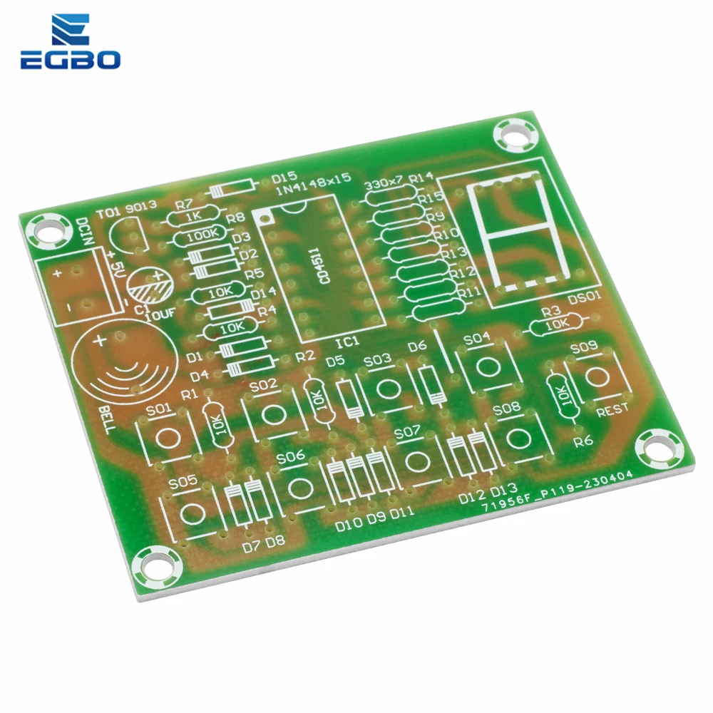 ثمانية أشخاص المستجيب لتقوم بها بنفسك عدة 8 قناة الرد على التدريس ممارسة لحام CD4511 8Bit جهاز الإجابة جناح التدريب الإلكتروني