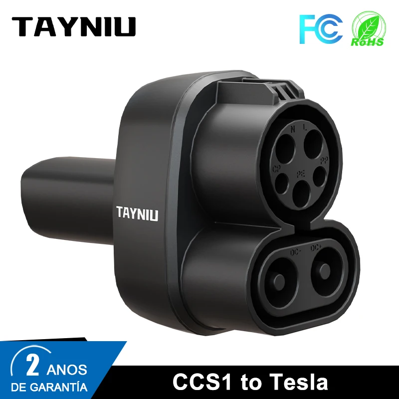 

TAYNIU CCS1 to Tesla Charger Adapter CCS to Tesla Adapter for Model 3 Y S X Safefy Certified DC Fast Charging Stations ﻿