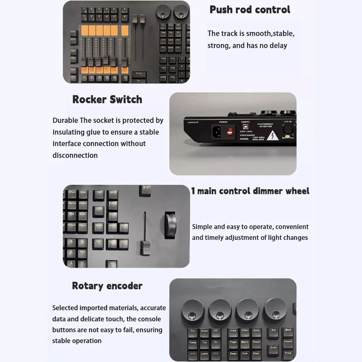 1 pcs Command Wing Fader Wing Professional Lighting Controller Stage Lights Console MA2 Moving Head DMX512 Party 2048 Parameters