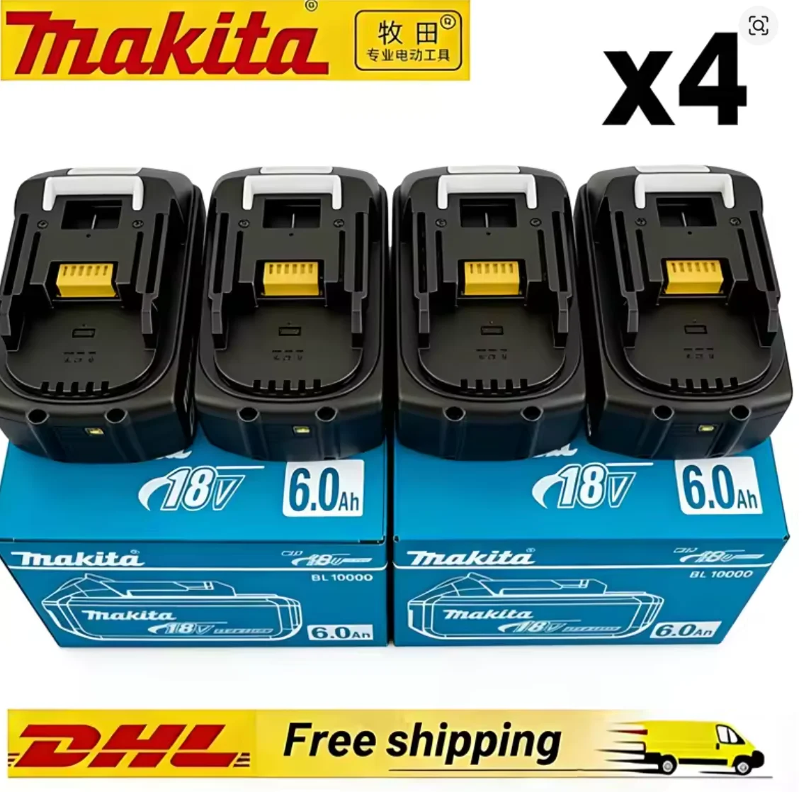 

Original Makita 6Ah for Makita 18V Battery BL1830B BL1850B BL1850 BL1840 BL1860 BL1815 Replacement Lithium 18v Battery