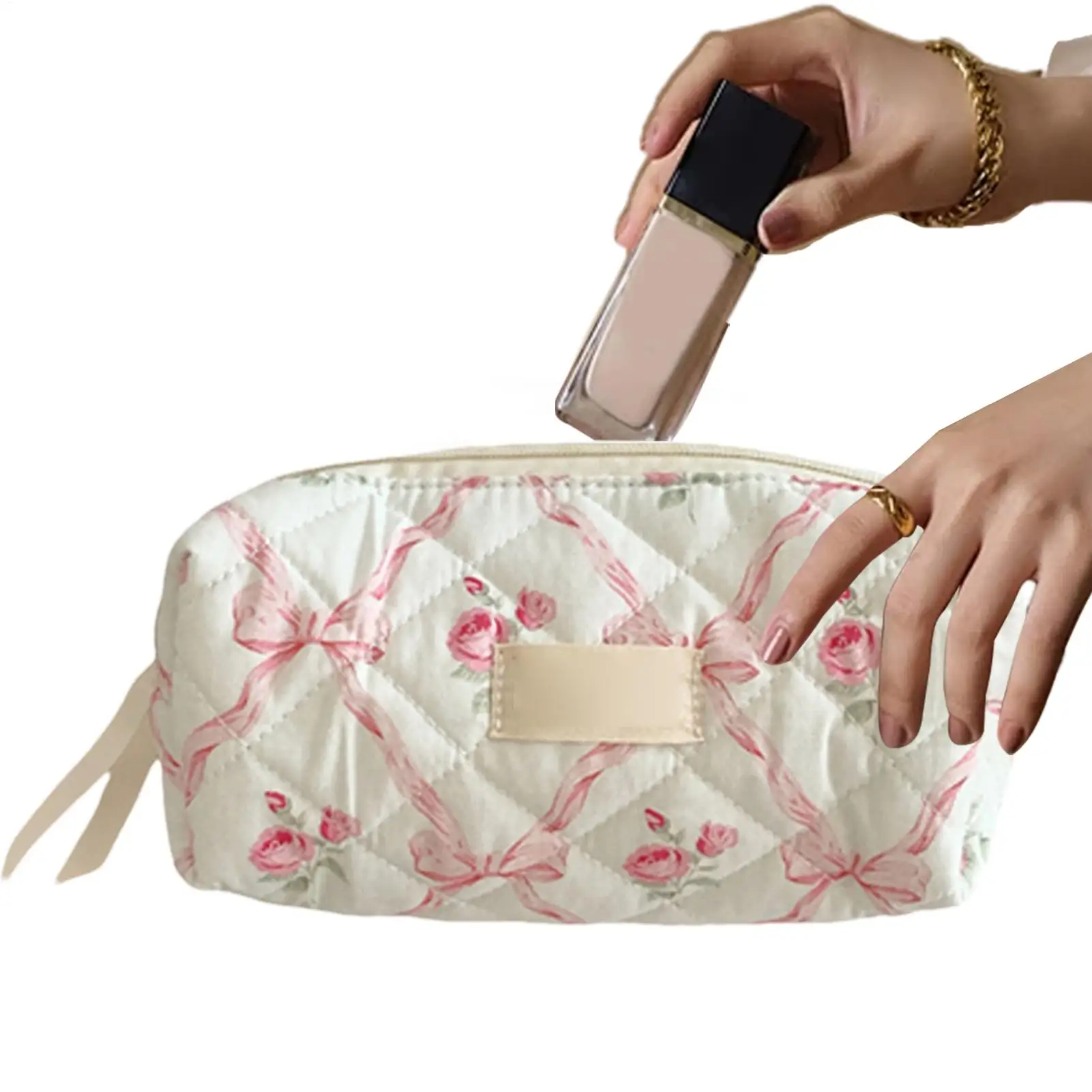Schickes Federmäppchen mit Blumenmuster, Federmäppchen mit Blumenmuster, Federmäppchen für Teenager und Mädchen, Reisen, ästhetische Make-up-Tasche, Stifttasche