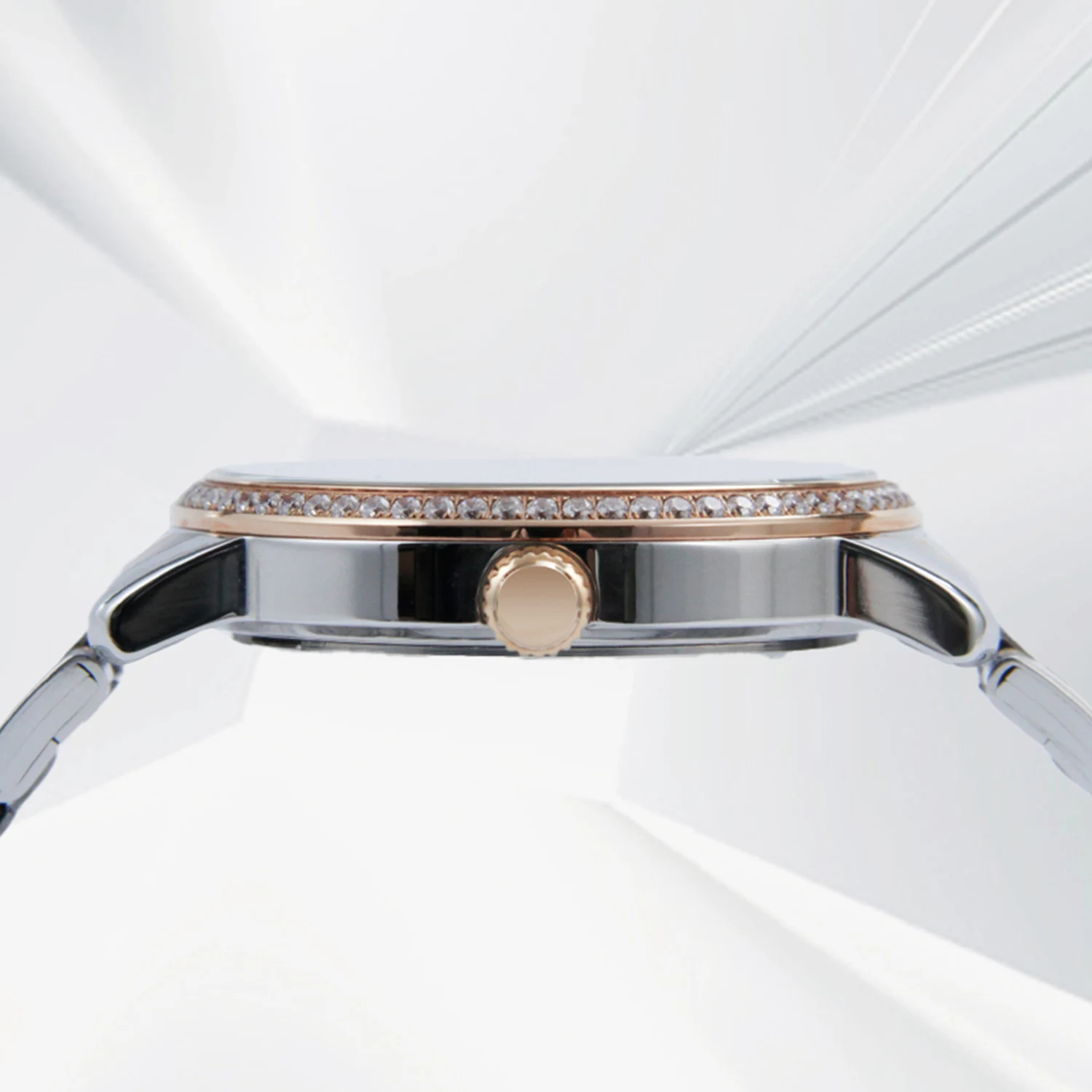 Deesio Orologi al quarzo da uomo Acciaio inossidabile resistente all'acqua Business di lusso Casual Lancette luminose Visualizzazione della data Regalo di nozze