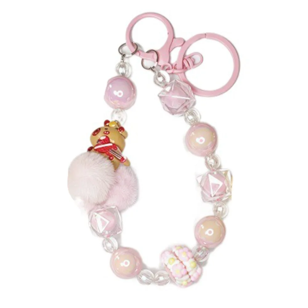 

Ins Capyabra Beaded Phone Chain Bow Cute Bead Phone Pendant Sweet Cartoon Phone Wrist Strap Jewelry