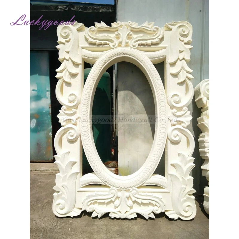 LDJ646 large customized white wedding photo frame for stage backdrop