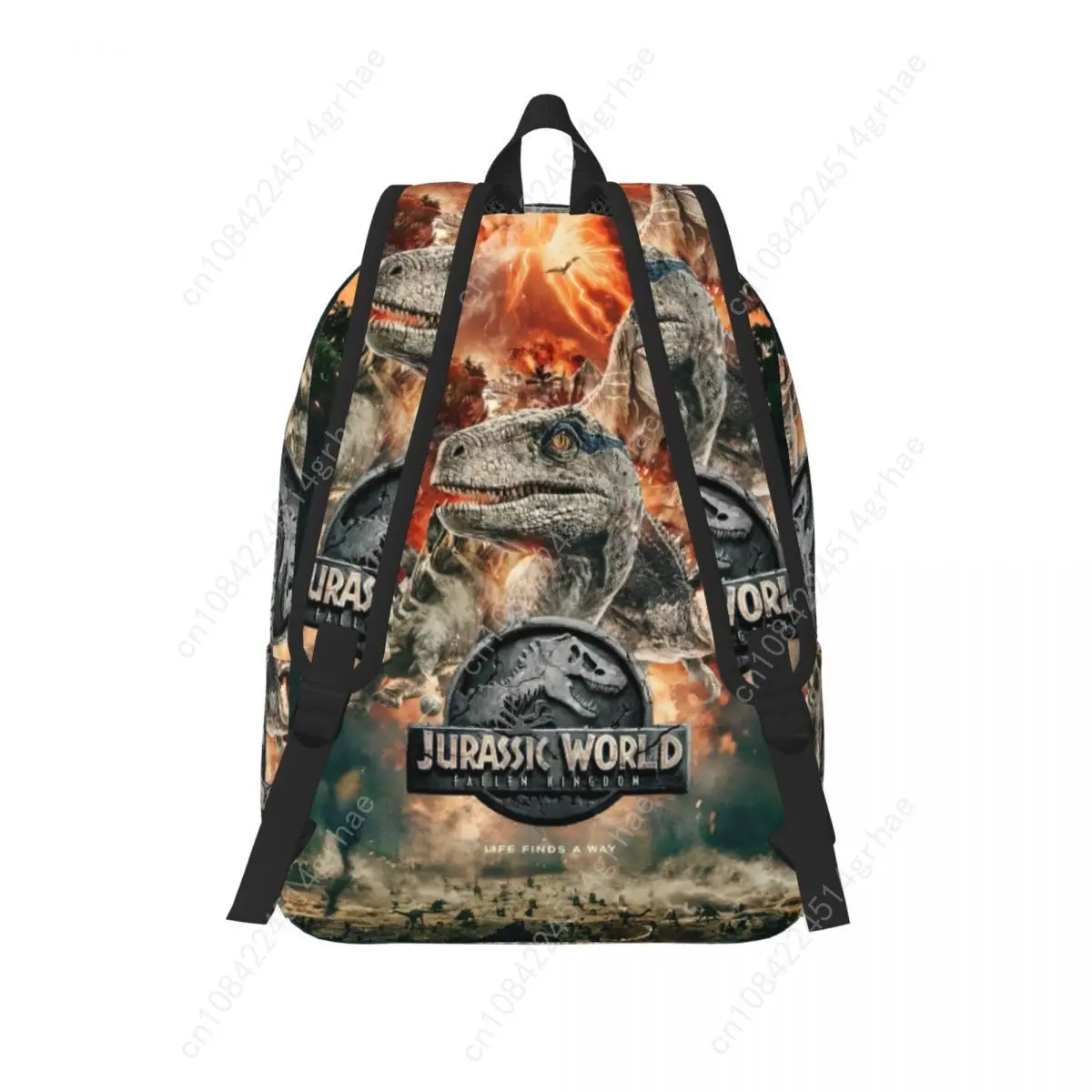Jurassic Park World Classical Backpack Sports Student Work Daypack untuk Pria Wanita Tas Kanvas Komputer Laptop