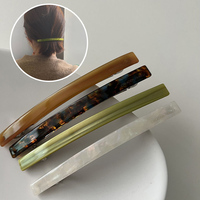 Korean version of the refreshing fruit green pearl white word clip spring hair clip ponytail clip short hair half hair thin clip