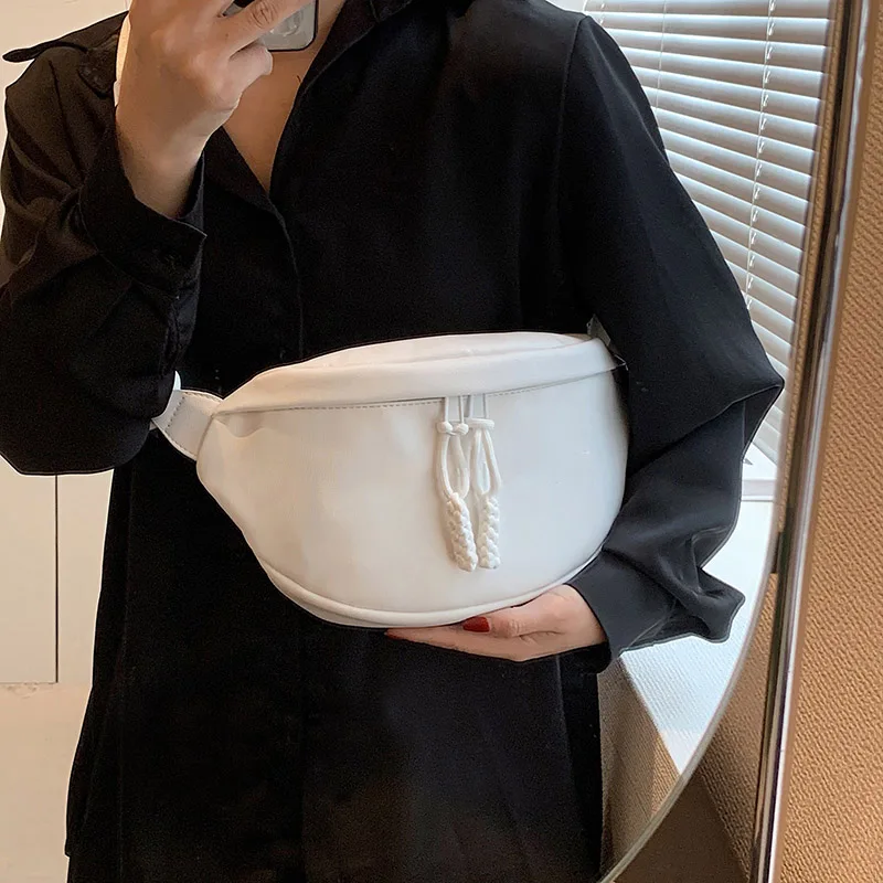 Designerska damska torba na talię Wysokiej jakości miękka skórzana torebka Fanny Pack Torebka damska z paskiem Luksusowa torba na ramię Crossbody Chest Bag