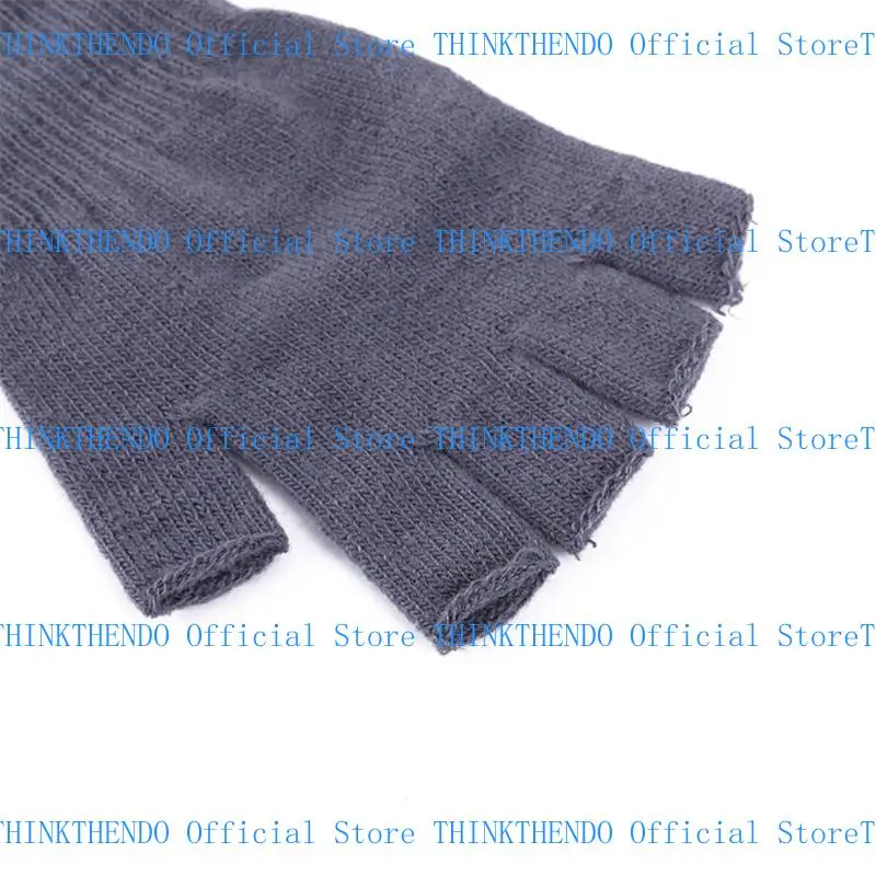 

39BB 21cm 1 Pair Unisex Stylish and Comfortable Half Finger Gloves Winter Stretchy Knit Warm Fingerless Gloves 21cm