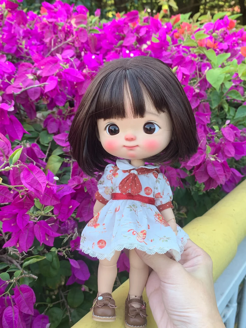 2025 New 1/6 BJD Doll 25cm Girl Meng Qbaby Large Head Resin Doll Fashion Makeup Point Resin Premium Free Shipping