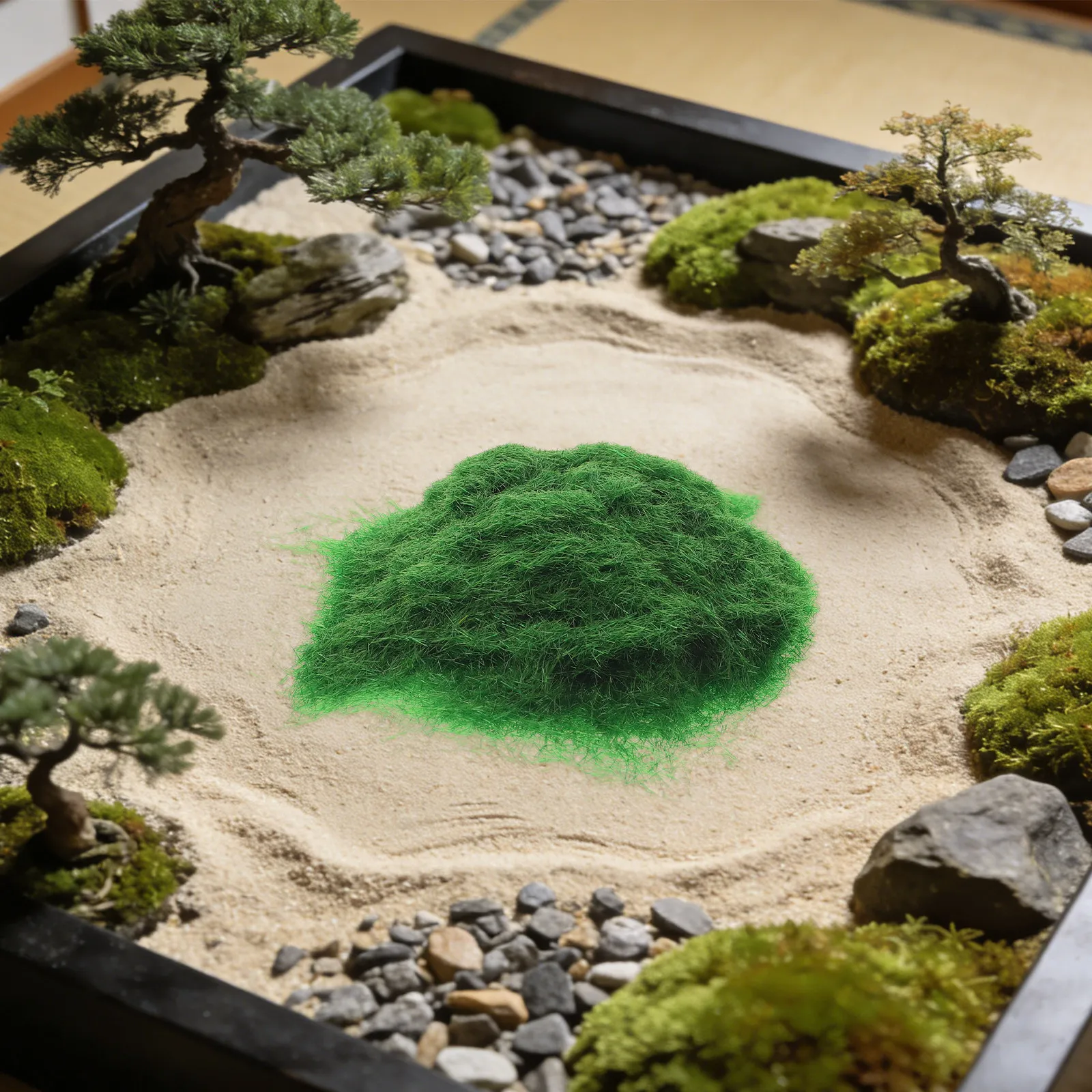 

Miniature Landscaping Moss Artificial Grass Powder 10.6oz Scenery Flocking Powder Fairy Garden Decor Decorative Moss for DIY