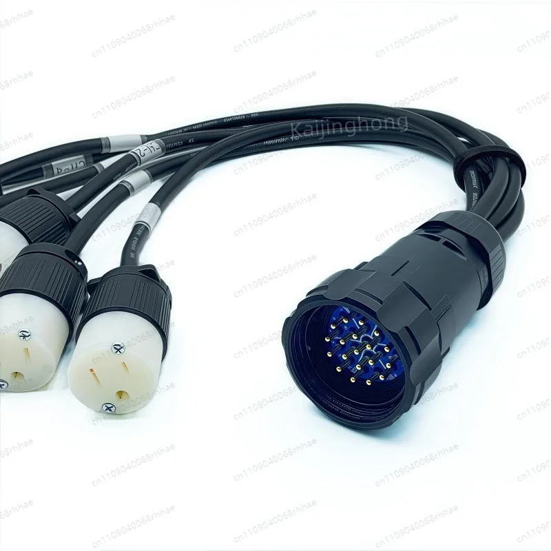 Heavy Gauge 12AWG Power Distribution Cable, 19-Pin to 6 NEMA 5-15R Professional Breakout Cord