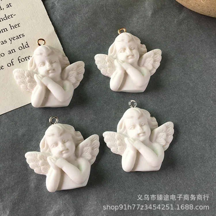 5pcs Baroque Wings Cherub Angel Charms Diy Findings Keychain Bracelets Pendant for Jewelry Making