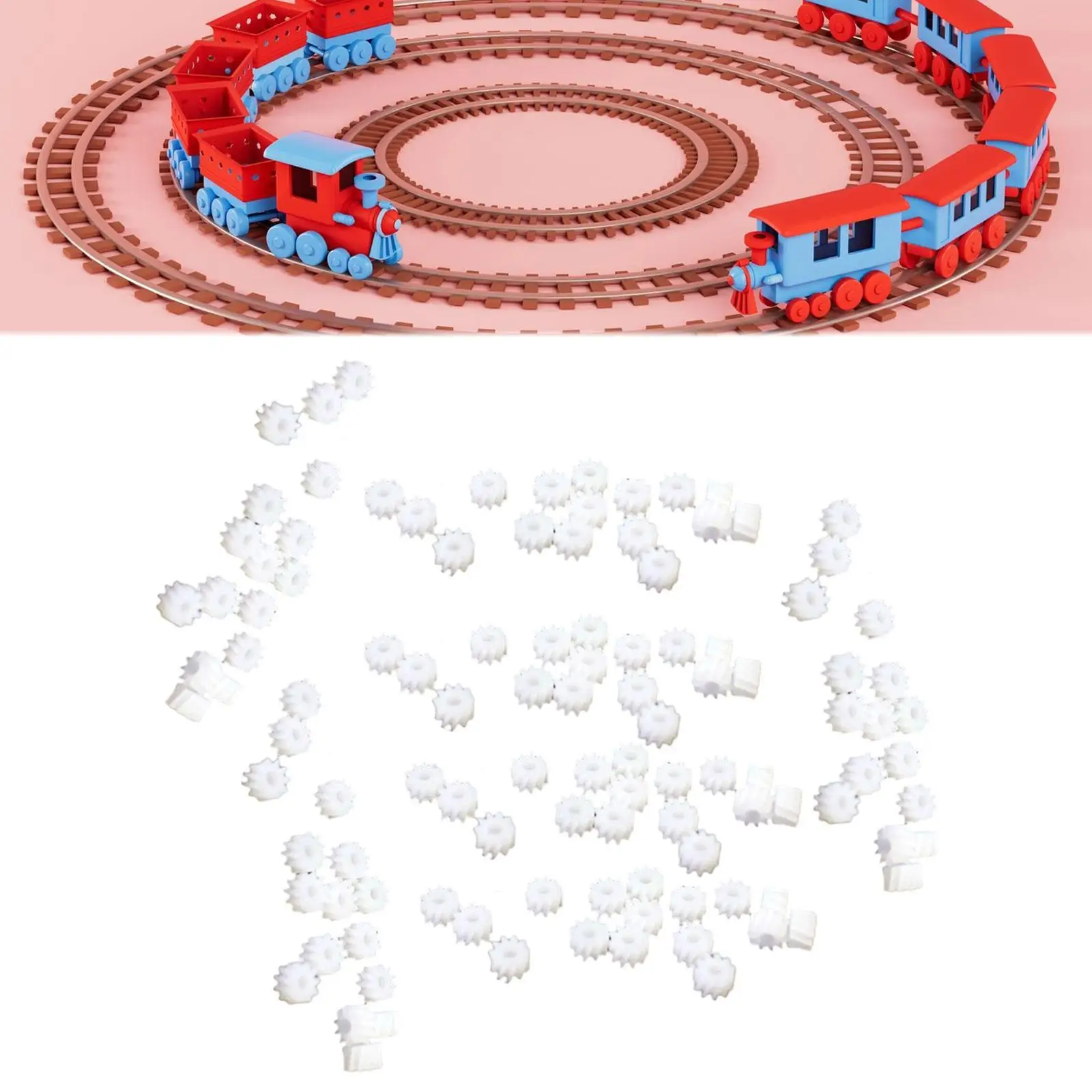 

100 Pieces HO Scale Train Replacement Gear 1:87 DIY Upgraded Accessories