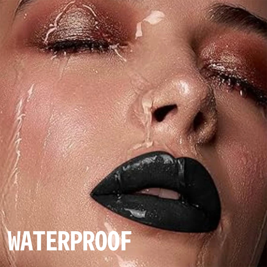 1Pc Glitter Velluto Lip Gloss Nero Impermeabile Shimmer Rossetto liquido Labbra tinta Trucco Lip Smalto Cosmetici Regali Lip Stain