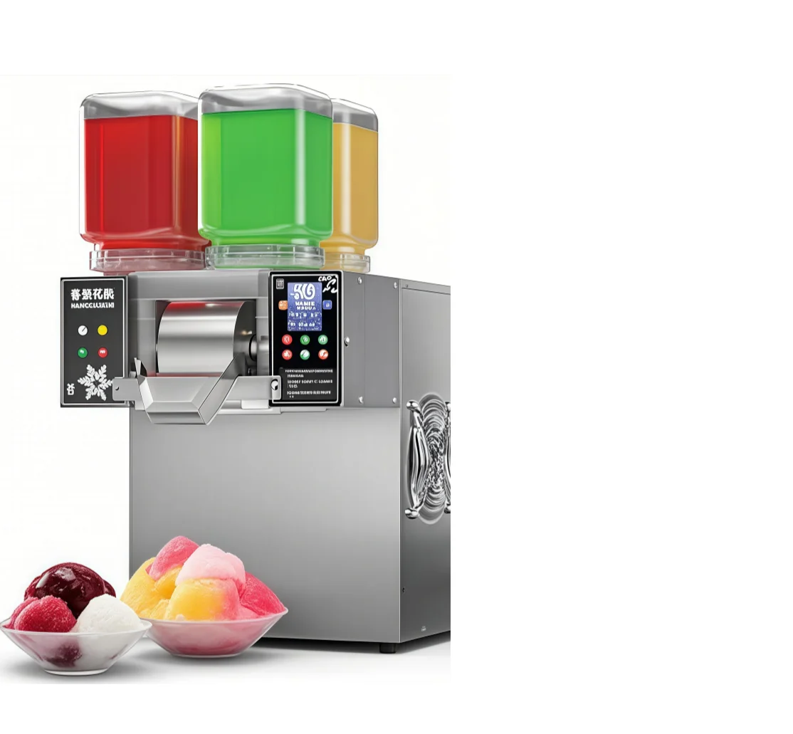 شاشة تعمل باللمس التجارية 120L صانع الثلج للحليب والآيس كريم صانع الثلج ندفة الثلج