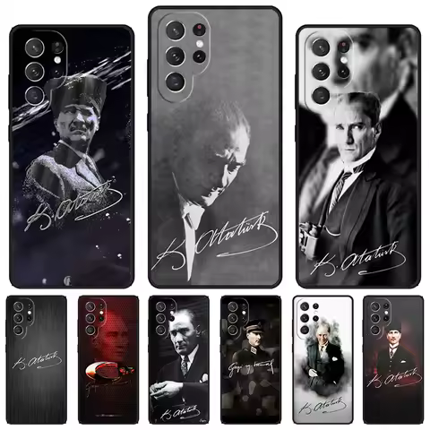 Mustafa Kemal Ataturk Signature phone case For Samsung Galaxy S24 S25 S23 S22 Ultra Note 10 20 Plus S20 S21 FE Cover