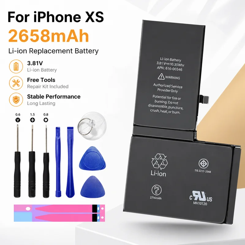 

Premium Replacement Phone Battery 2658mAh For iPhone XS iPhoneXS, High Capacity Mobile Battery With Free Repair Tools Kit