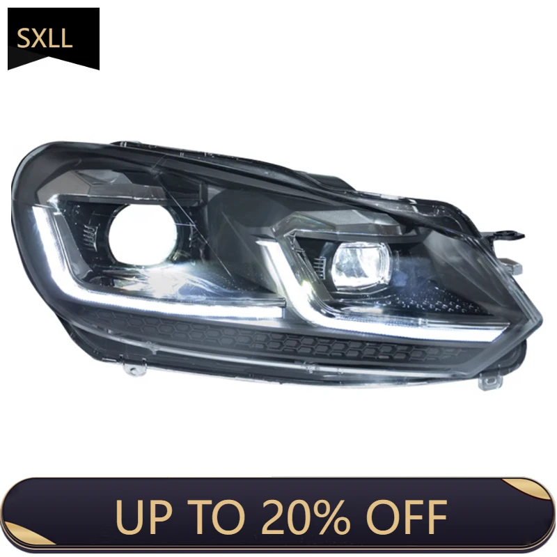 

SXLL For 6MK6 Headlight 2009-2012 R20GTI Headlight Drl Projector Lens Auto Accessories New Lights