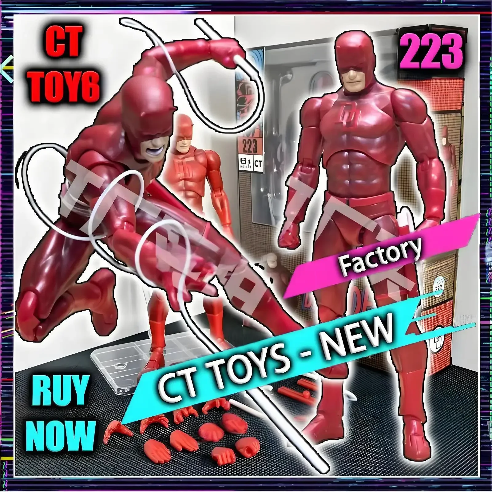 

Ct Toys DAREDEVIL Mafex 223 DAREDEVIL Фигурка Комикс Версия Фигурка Shf Аниме Фигурка Статуя Модель Коллекция Подарки Игрушка