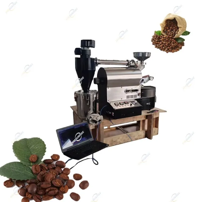 Airo Coffee Bean Roaster for Commercial Stainless Steel Electric Heated Coffee Bean Roasting Machine 1KG