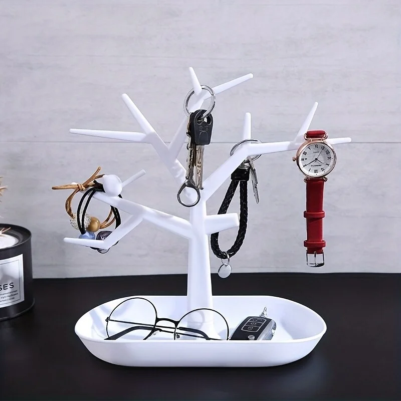 Branch Type Storage Rack Tree-Shaped Creative Watch Jewelry Display Stand Plastic Jewelry Storage Rack Home Decoration