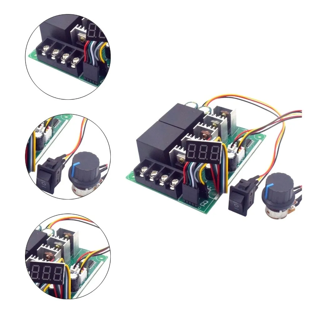 Robotics Control Green DC Motor Controller Wide Voltage Range Speed Controller Power Tool Accessory Speed Regulator