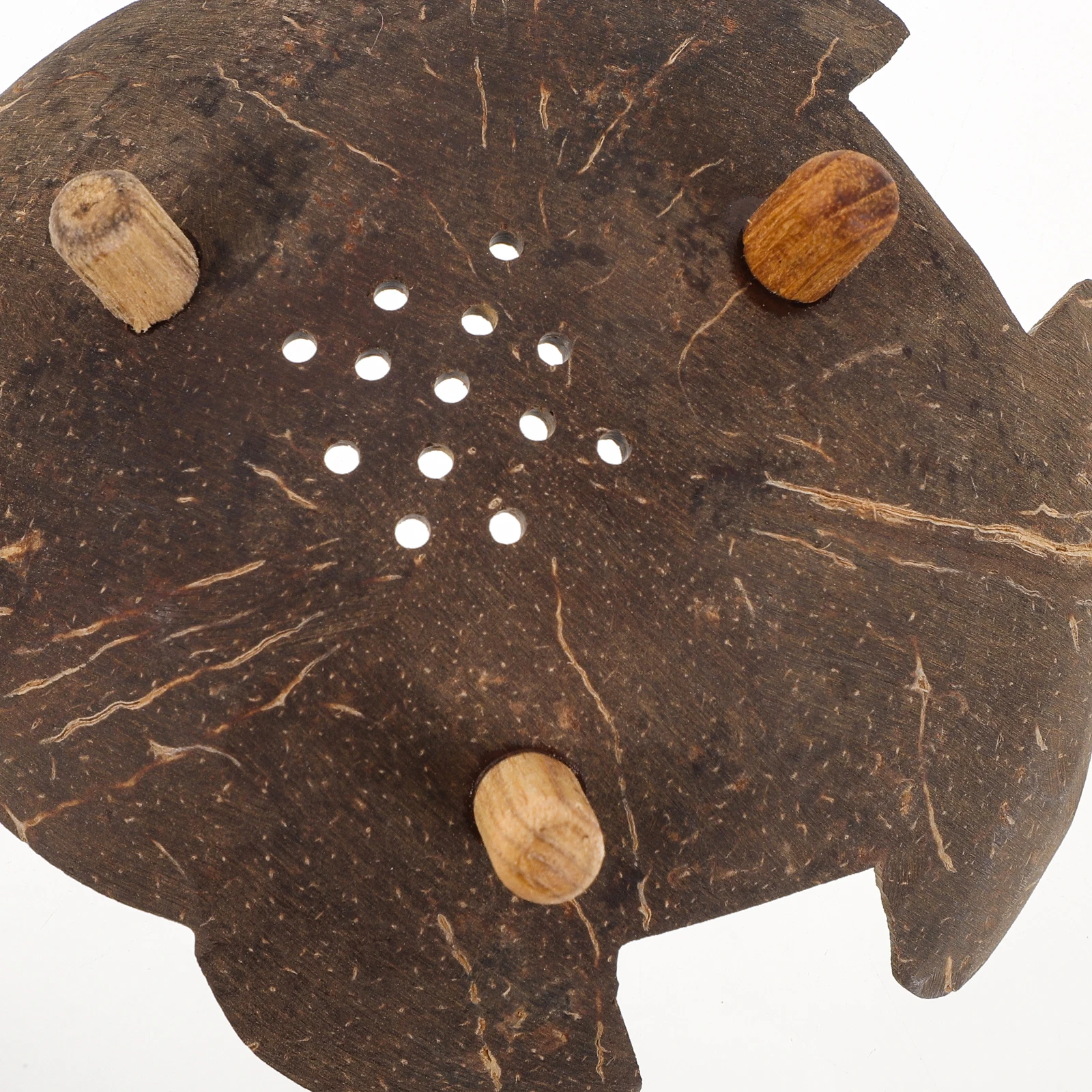 

Natural Coconut Shell Tray Bar Holder Shower Bathroom Fish Style Self-Draining Wood Dish For Home Kitchen Sink Use Soap