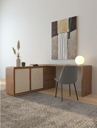 ！@Hot Selling Modern Minimalist Adjustable Wooden Office & Home Computer Desk Simple Design with Multi-Purpose Use for Bedroom