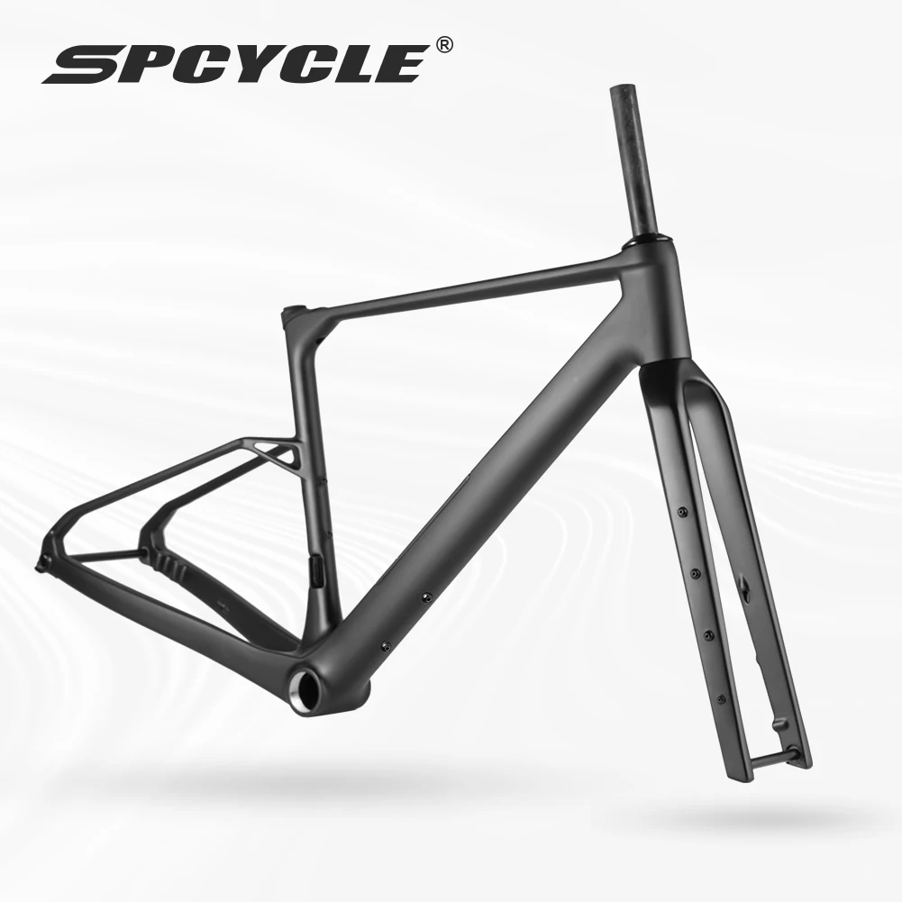 Spcycle G026 كابل داخلي كامل إطار دراجة من الكربون الحصى 2026 جديد أسفل أنبوب صندوق تخزين UDH شماعات الحصى دراجة إطارات #1