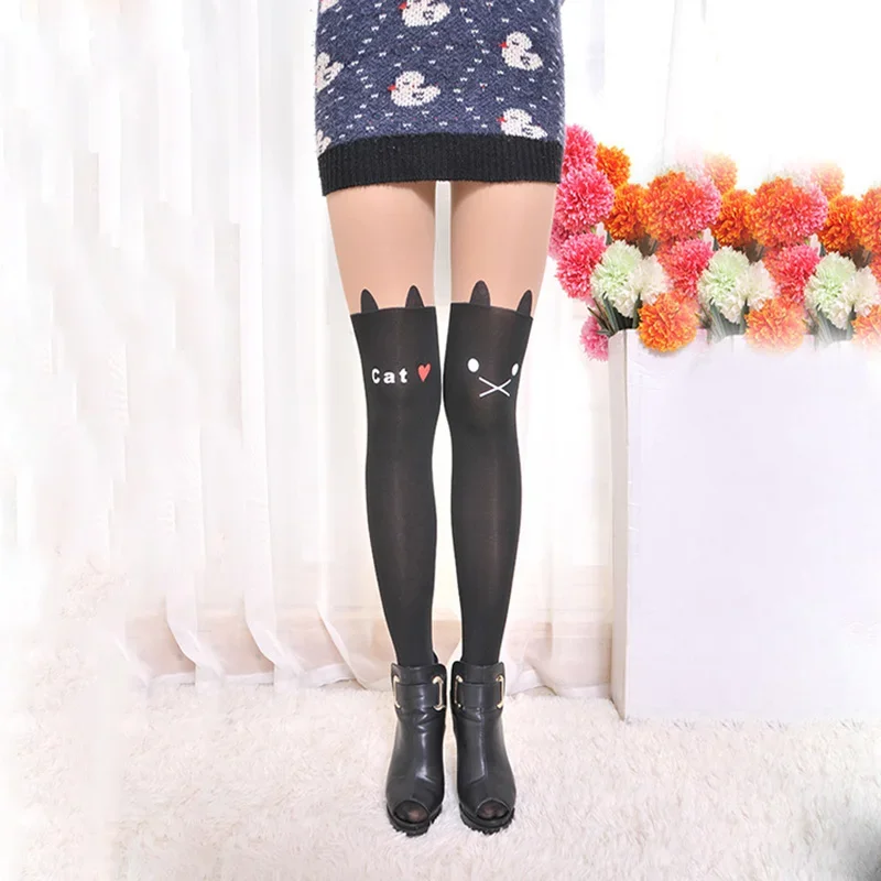 Anime Overknee Socks Sailor Cosplay Lolita Socks Cat Cute Girl Cartoon Tight Leggings Stockings