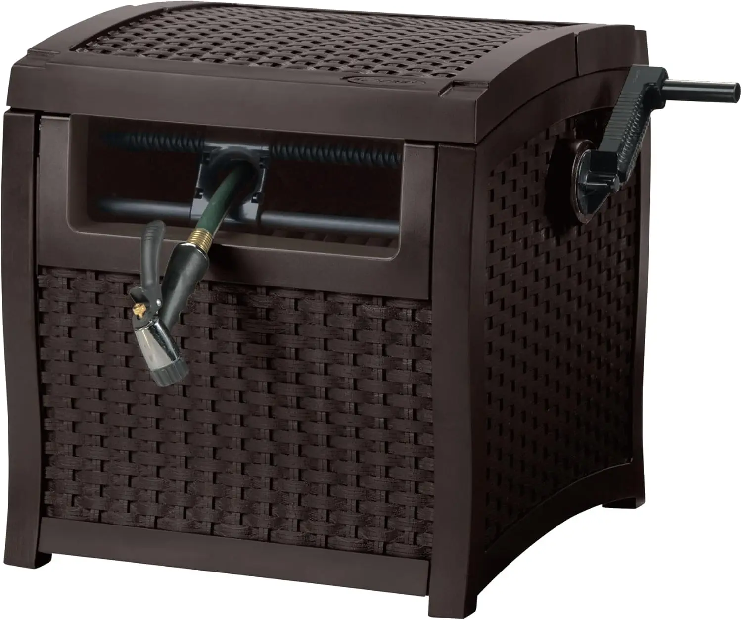 

Hose Reel with Smart Trak Hose Guide, Water-Tight Connection, Durable Resin Construction, 225' Hose Capacity, Brown, Made in the