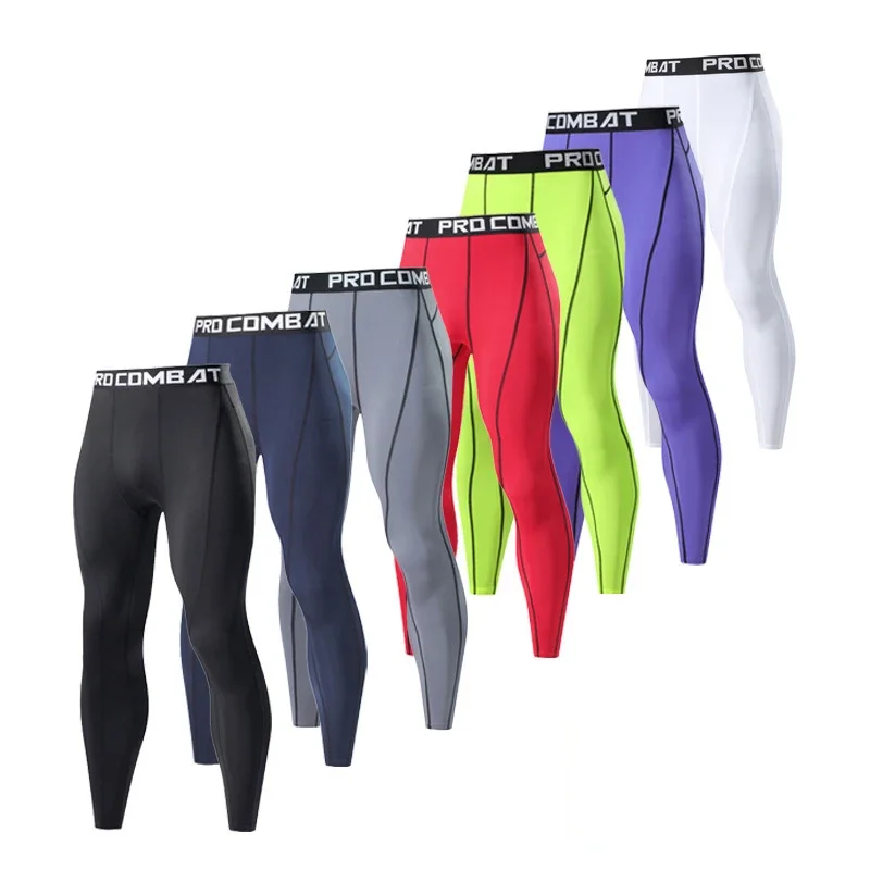 Mallas deportivas para gimnasio para hombre, mallas para correr de secado rápido, pantalones de entrenamiento de compresión para hombre, mallas deportivas para Crossfit y baloncesto, ropa de gimnasio