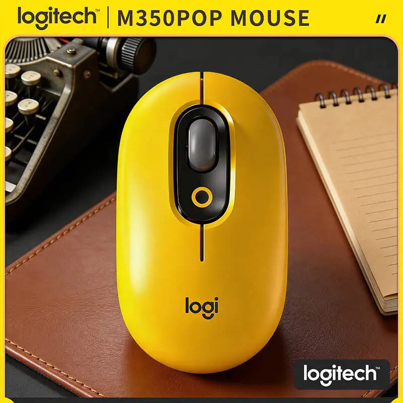 

Eco-Friendly Logitech M350 POP Mouse Recycled Plastic Silent Scroll Multi-Device Laptop PC Mac Office Use