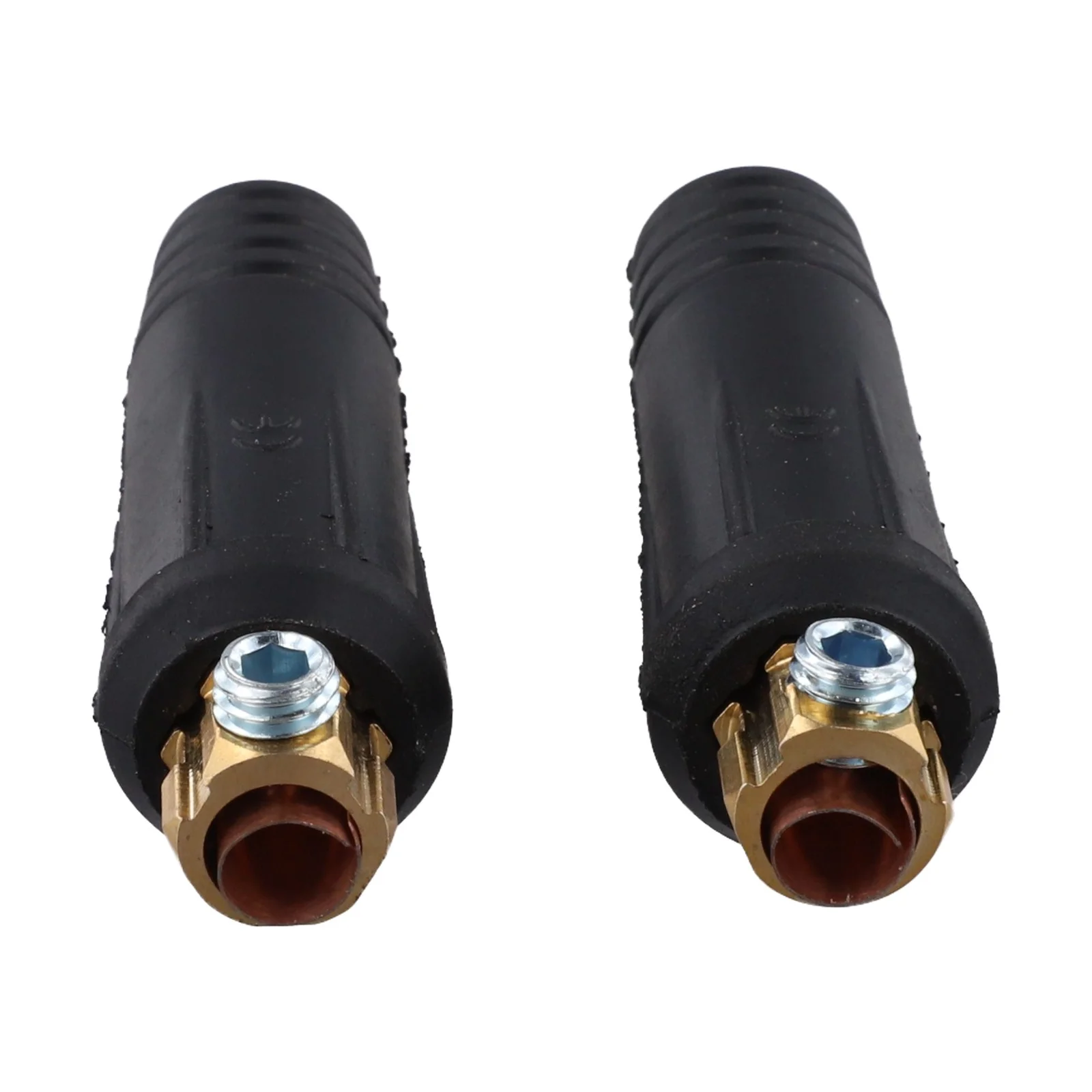 2PCS Male Cable Connectors for Welding Machine For DKJ1025 Quick Fitting Type with Rubber Brass Construction 200A