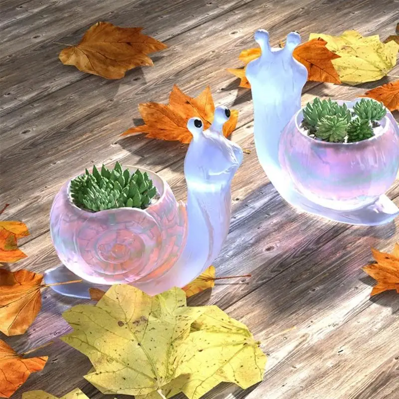 HX6D Succulents Pot Pot Resin Silicone Thích hợp cho DIY Vườn Bê tông Bê Vật Chụp Nến Thủ công Trang trí nhà