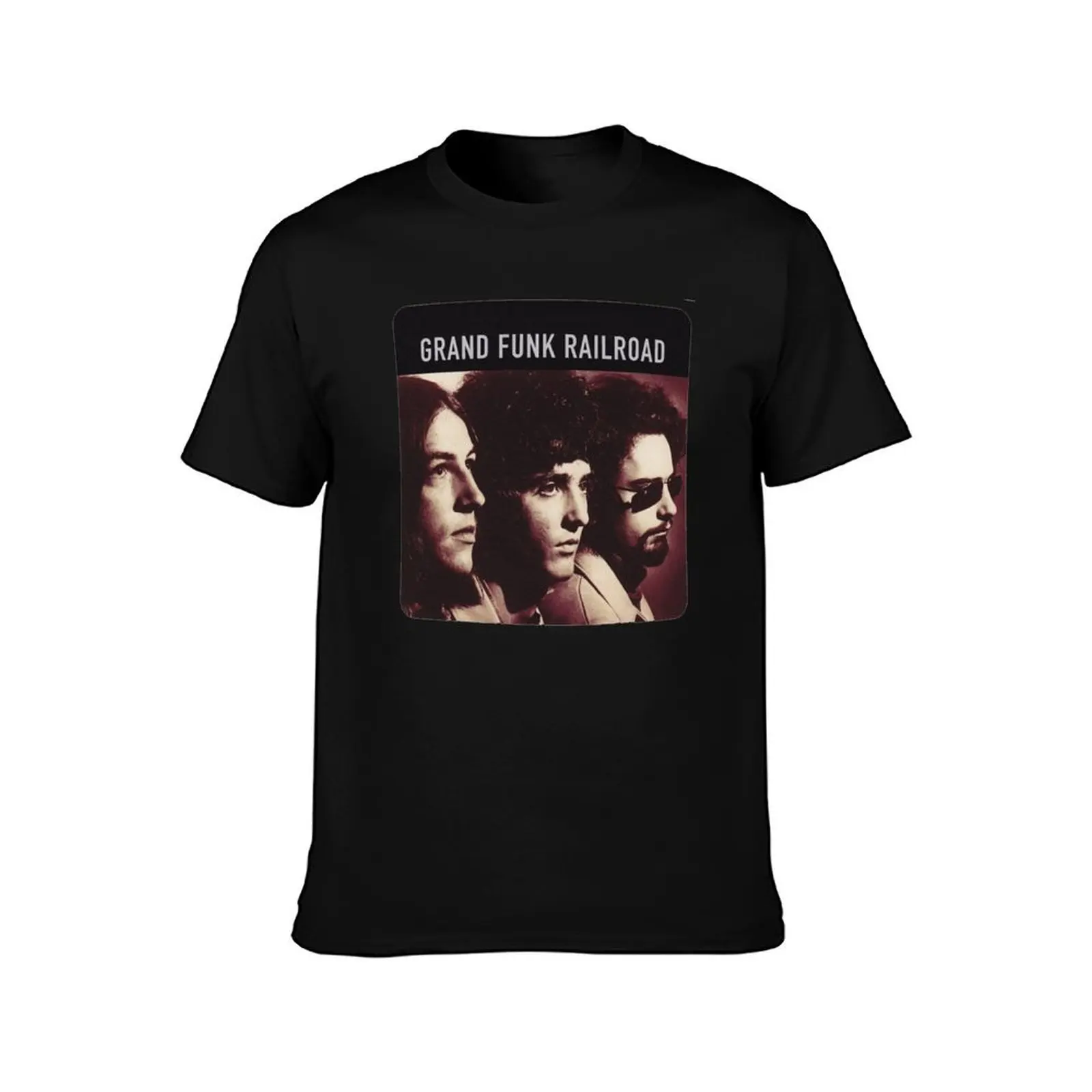 Grand Funk - Power Rock & Roll. T-Shirt Abstract Pattern Print Top T-Shirt