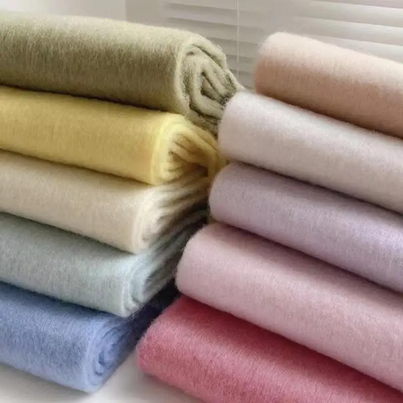 2024 New Winter Soft Brushed Cashmere Solid Pashmina Tassels Scarf Cold Weather Scarves Wraps Women Men Thick Warm Shawl Wraps