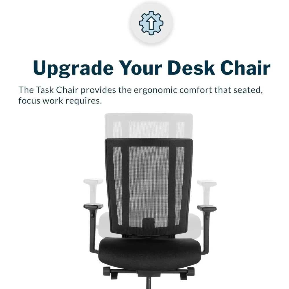 Task Chair- Varidesk Comfortable Ergonomic Office Chair with Mesh, Armrests and Rolling Casters - Easy Assembly, 300lb Capacity