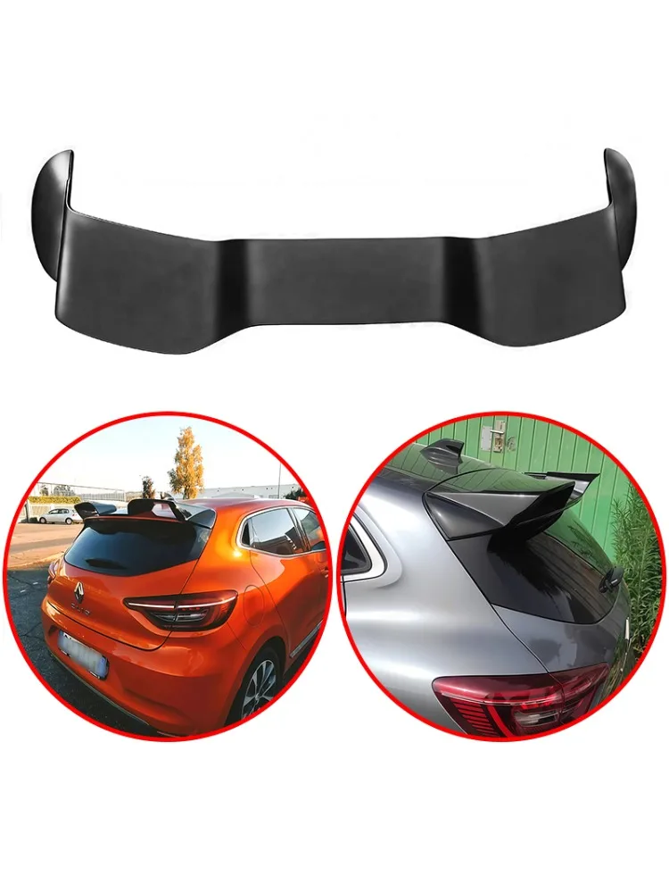 Spoiler dachowy tylny z ABS wysokiej jakości, czarny połysk, do Renault Clio MK5 2019 2020 2021 2022 2023 2024 — 2