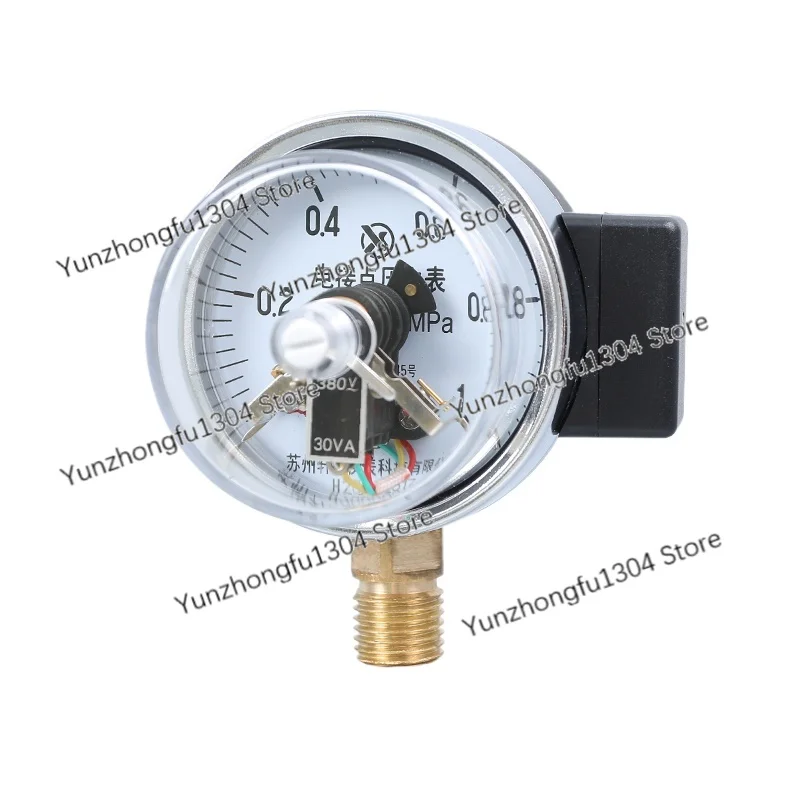 YXC-60 1MPa magnetic auxiliary electric contact pressure gauge M14*1.5 electric contact pressure gauge