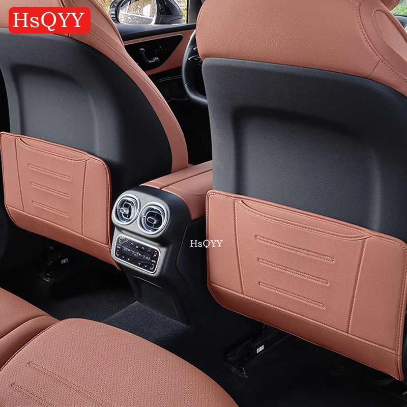 

For Mercedes Benz C GLC Class W206 X254 Car Rear Seat Anti Kick Protective Pad Interior Decoration Modification Acccessories