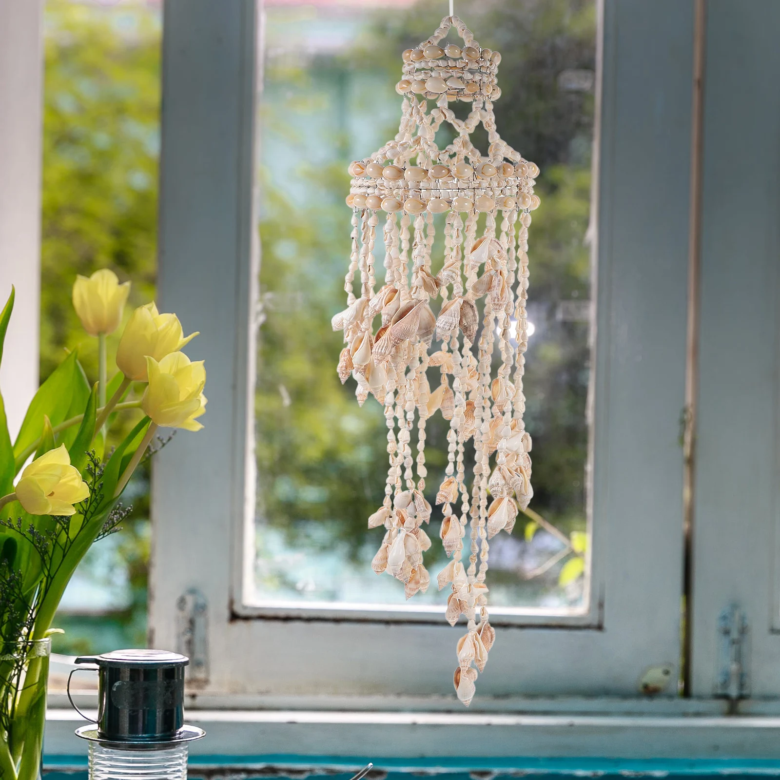 

Aldult Shell Wind Chime Mother Decors Seashell Shells Hanging Decorations for Home