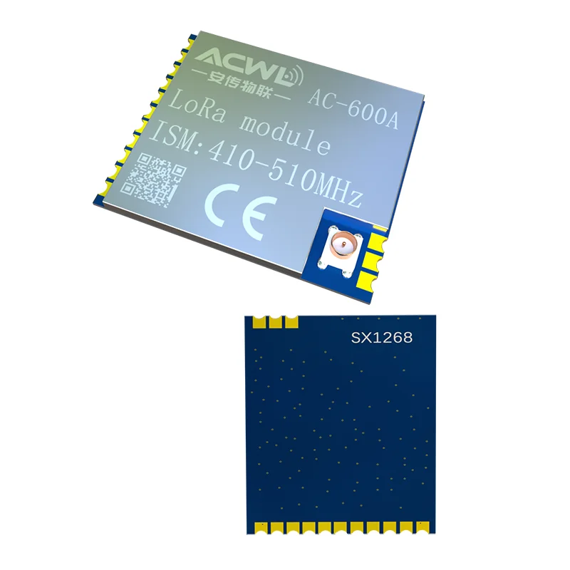 AC600A-100mW Ultra-Low Power Spread Spectrum Wireless RF Module SX1268 Chip LoRa Modulation Cost-Effectiveness 410MHz - 510MHz