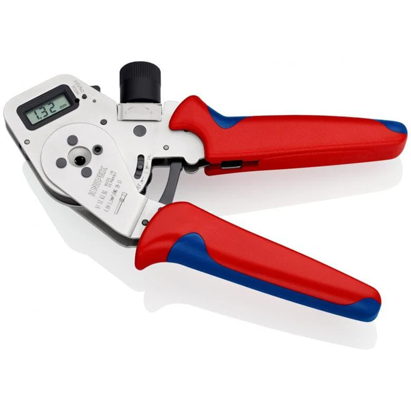 KNIPEX 97 52 63 DG Four-Mandrel Digital Crimping Pliers for Turned Contacts