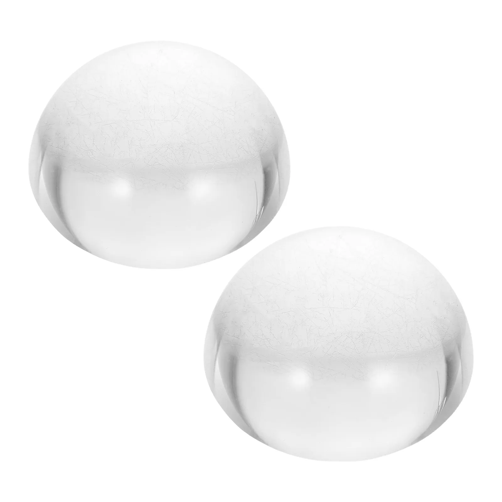 2Pcs Clear Glass Hemisphere Paperweight Transparent Crystal Dome Tailor Fabric Weights Decorative Paper Weights for Calligraphy