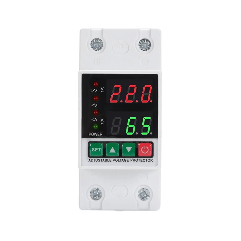 40A/63A Single-Phase Self-Resetting over Voltage And under Voltage Protector 230V Overcurrent Overvoltage Protective Switch