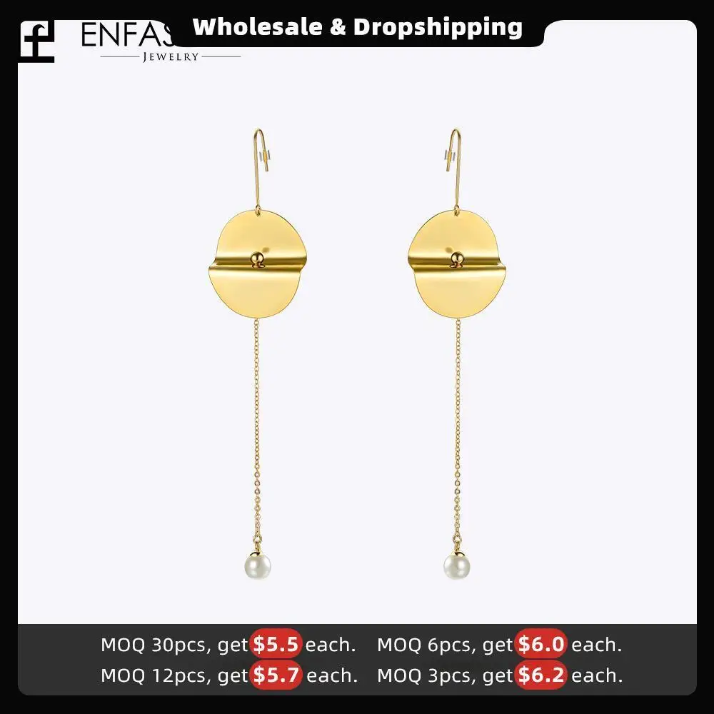 Enfashion-Boucles d'Oreilles en Acier Inoxydable pour Femme, Couleur Or, Bijoux à la Mode, Vente en Gros, 181056